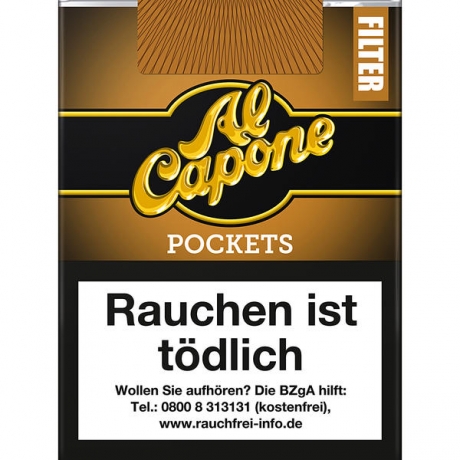 DA Al Capone Pockets Gold Filter 18 Cigarillos