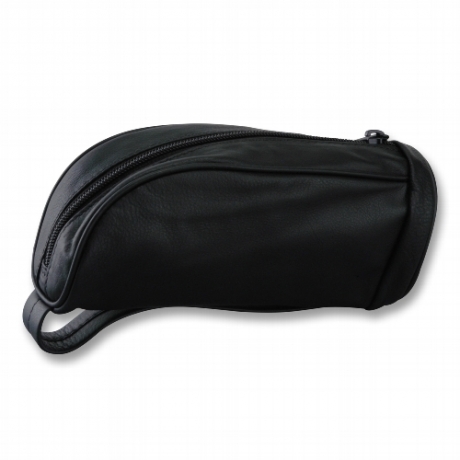 Pfeifentasche 1er Leder Nappa Golf schwarz 7.5x8x17.5cm