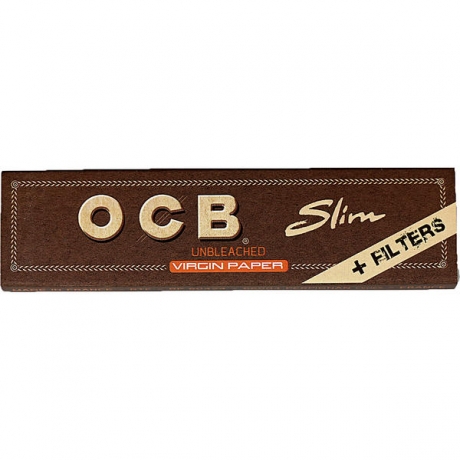 OCB Unbleached Slim Virgin Paper+Tips 32x32