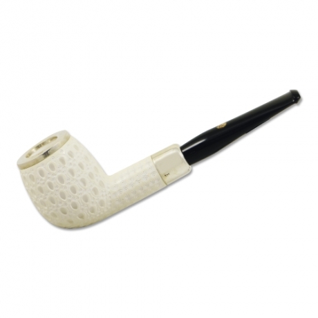 ALTINAY Meerschaumpfeife Billard Army wei Top und Ring in Silber