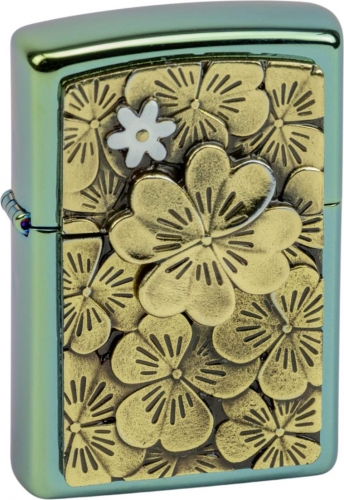 ZIPPO Trick Golden Clover Framebox Leave Limited 1.000 Stck