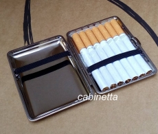Zigaretten Etui Venetian 14er KS-Format nickelfarben