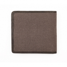 Geldbrse Zippo Leder/Canvas Mocca-grau 7 Karten 11x10,5x1,5cm