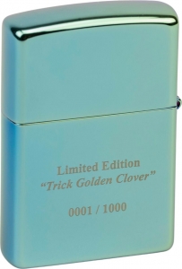 ZIPPO Trick Golden Clover Framebox Leave Limited 1.000 Stck